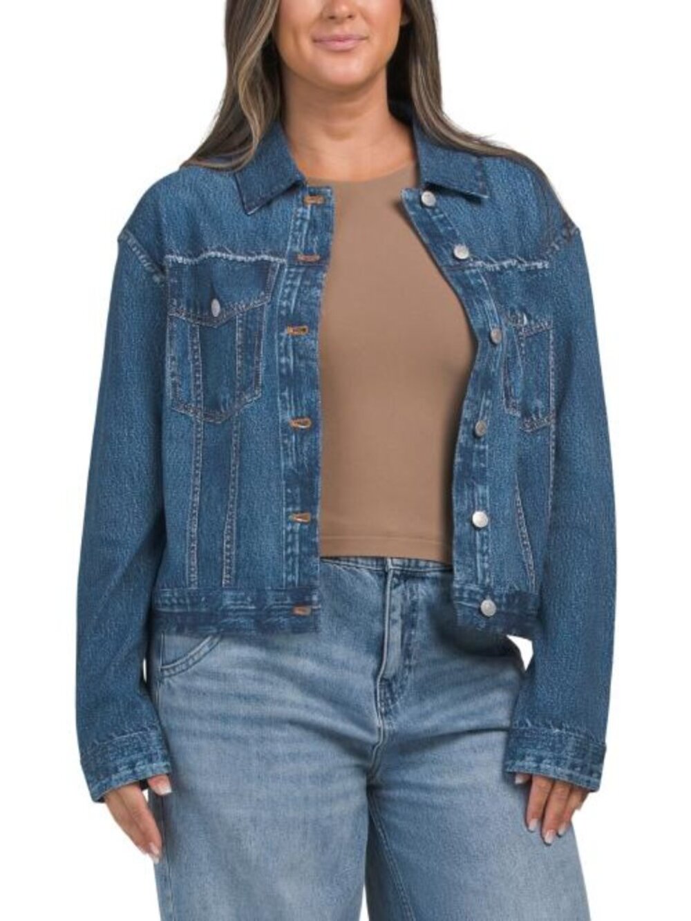 7 FOR ALL MANKIND Printed Cotton Denim Jacket